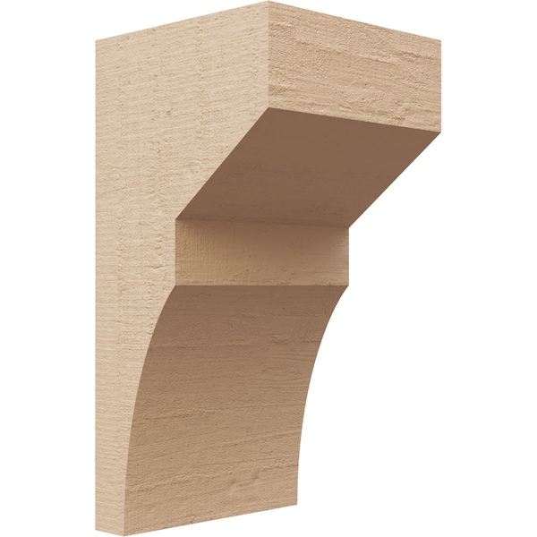 Ekena Millwork 6"W x 6"D x 12"H Wide Monterey Rough Cedar Woodgrain TimberThane Corbel, Primed Tan CORUR06X06X12MONRCPR - main